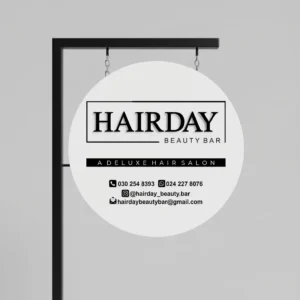 Hairday Beauty Bar - Rounded 3D Signages