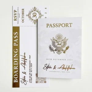 Passport & Boarding Pass Wedding Invites
